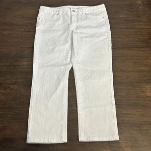 Michael Kors 💫 White Jeans Size 6 Mid Rise Cropped Stretch Jeans, NWT